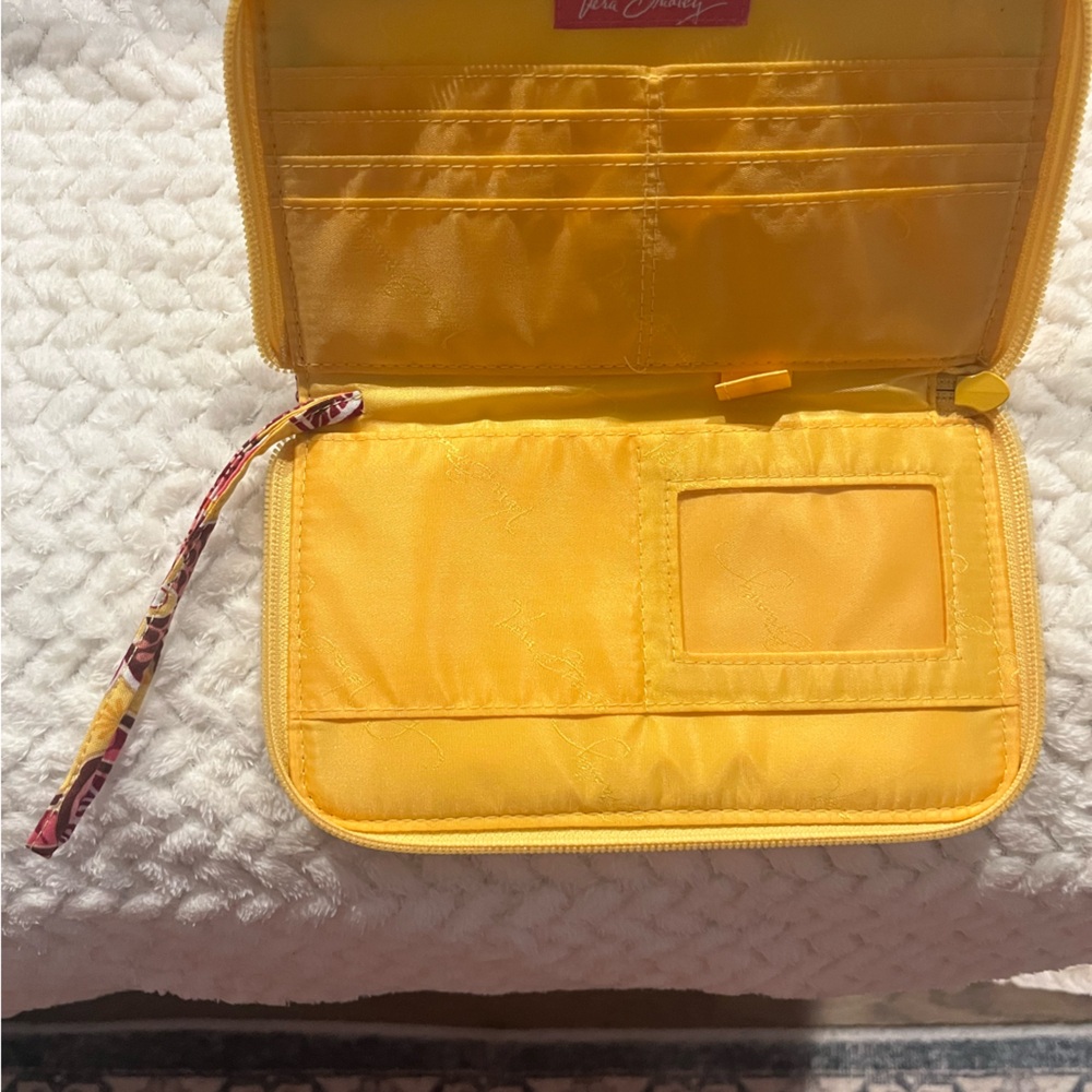 Floral Yellow and Pink Women's Clutch/Wristlet - Picture 6 of 8